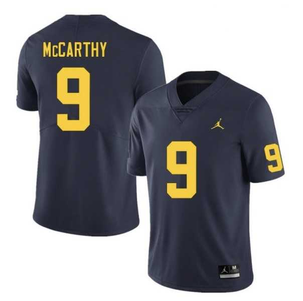 Men%27s Michigan Wolverines #9 J.J. McCarthy Navy Blue Stitched Jersey->michigan wolverines->NCAA Jersey